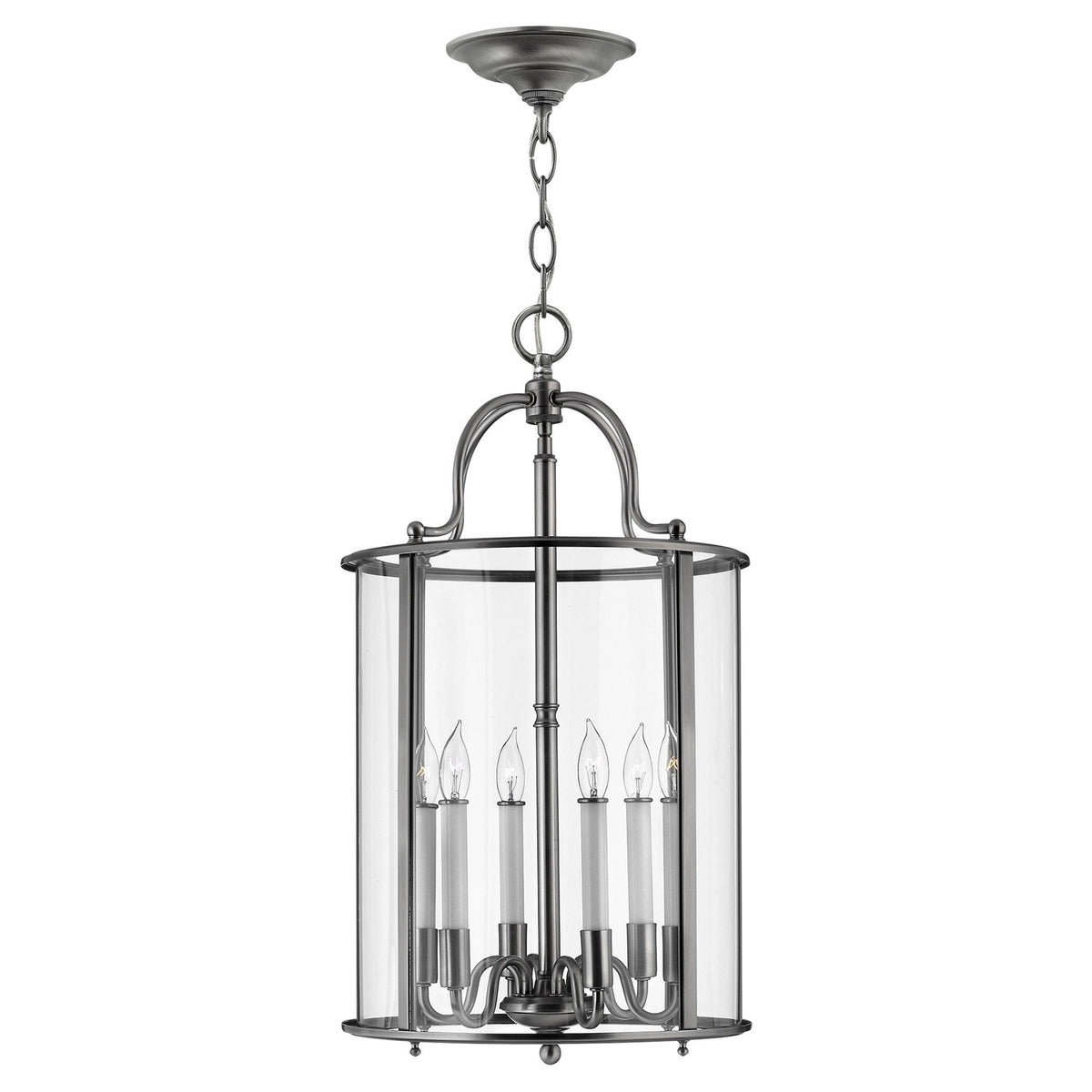 Gentry Six Light Large Pendant in Pewter