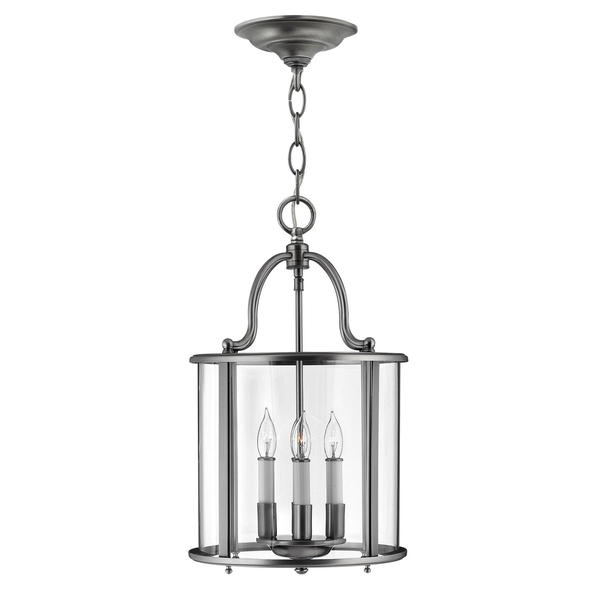 Gentry Four Light Medium Pendant in Pewter