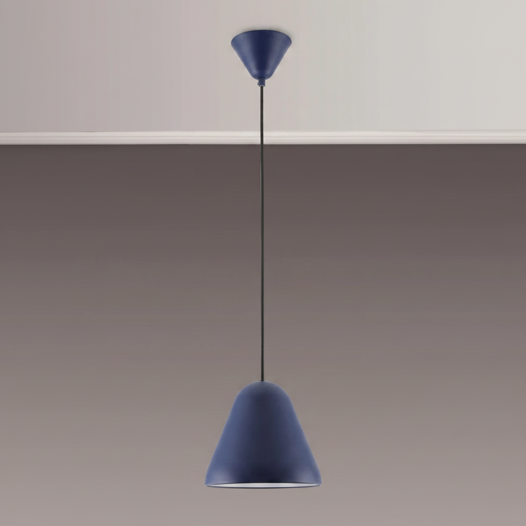 Tudeley 220mm Single Drop Pendant in Blue