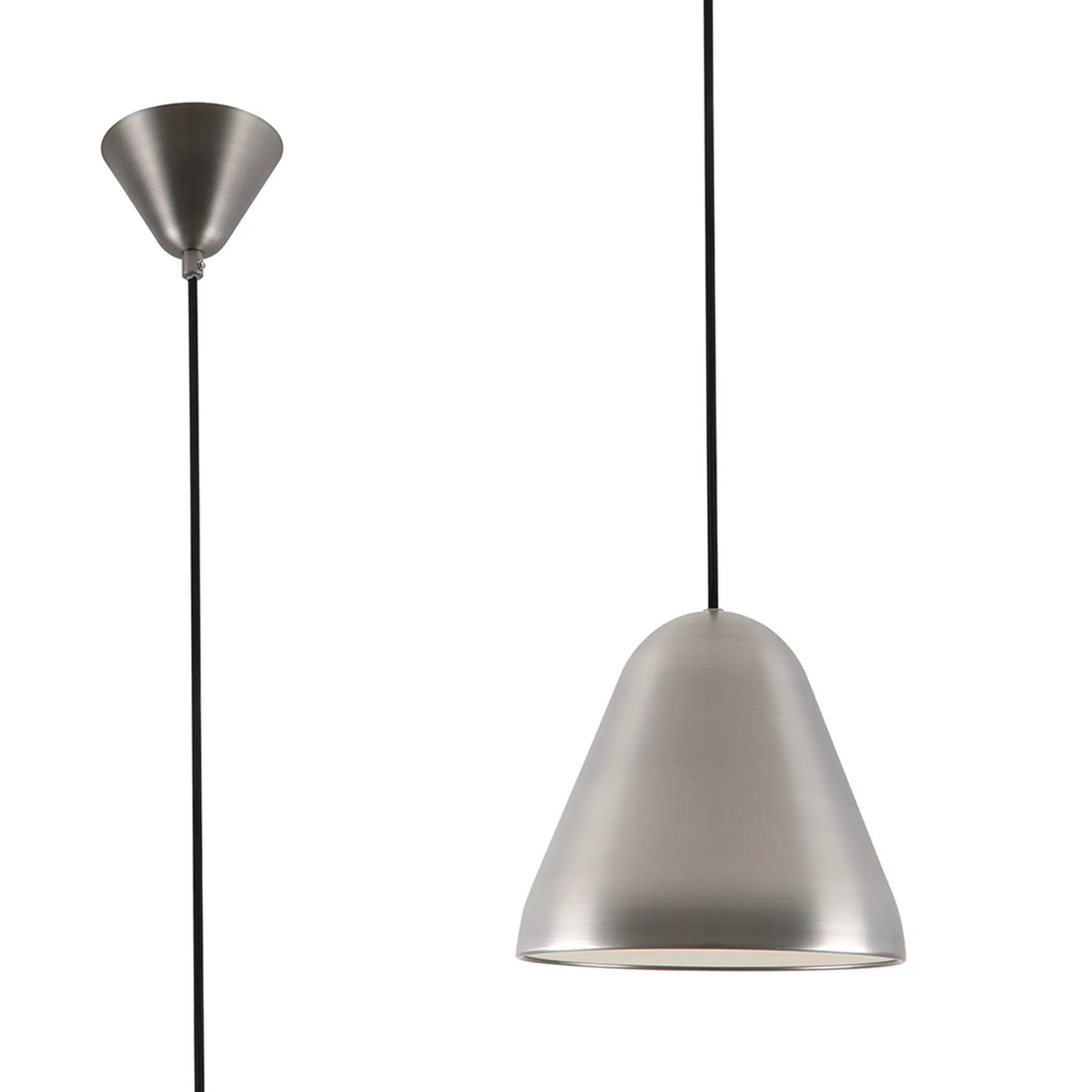 Tudeley 220mm Single Drop Pendant in Gunmetal