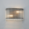 Jevington Medium Wall Light in Black with Clear Glass