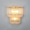 Jevington Large Two Tier Wall Light in Brass with Frosted Glass