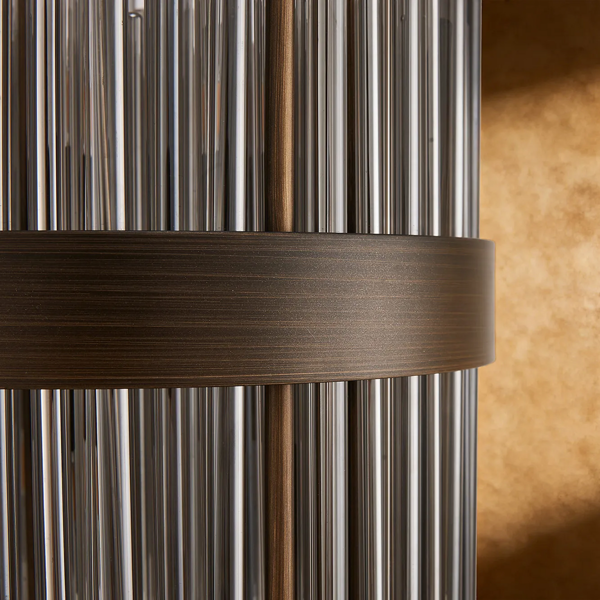Eckington Table Lamp in Matt Bronze with Smoked Glass Rods