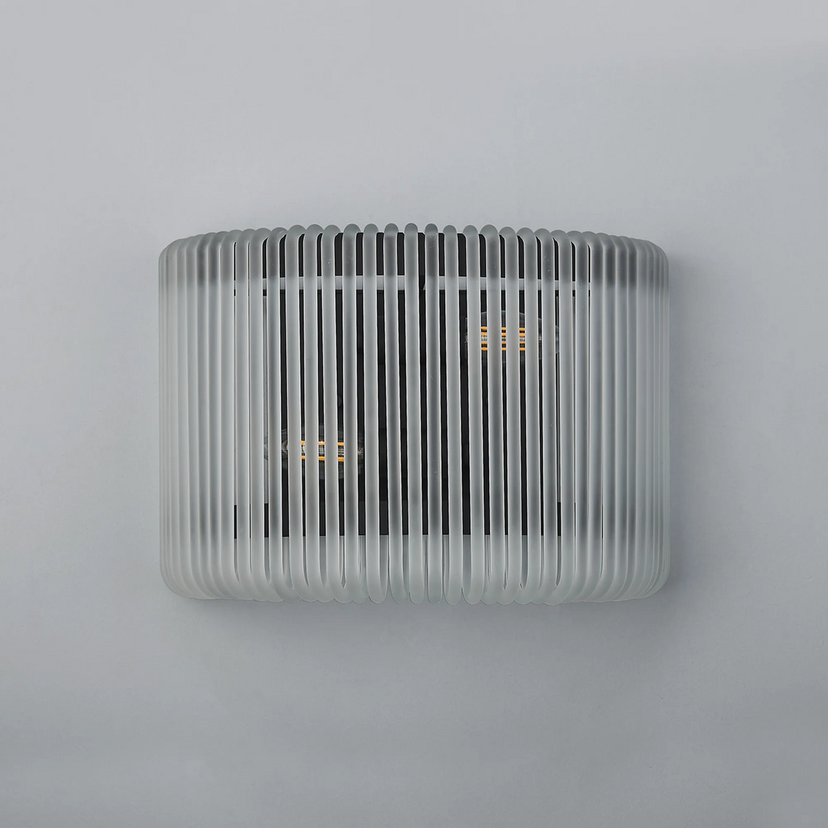 Jevington Medium Wall Light in Black with Frosted Glass