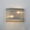 Jevington Medium Wall Light in Black with Smoke Brown Glass