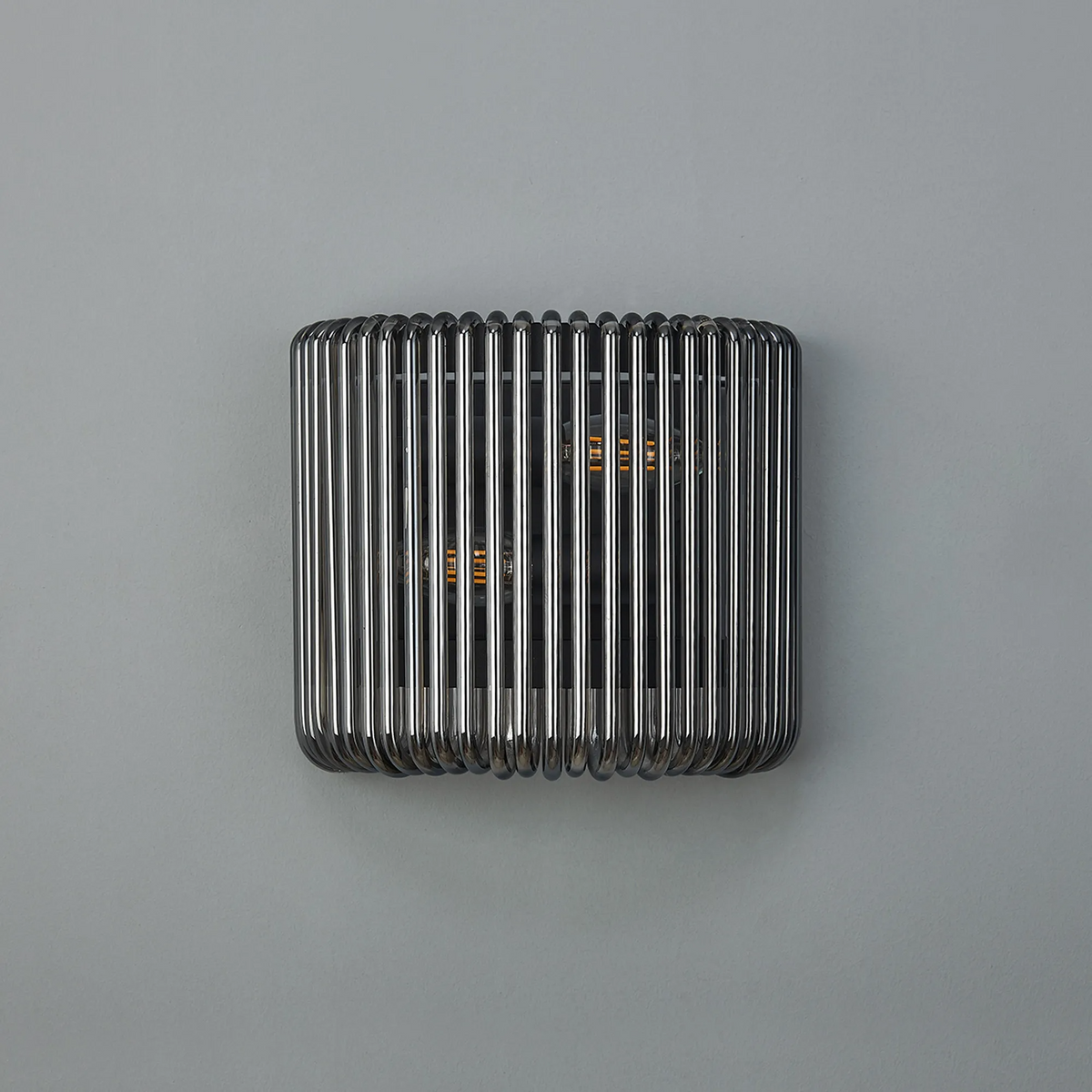 Jevington Small Wall Light in Black with Smoked Glass