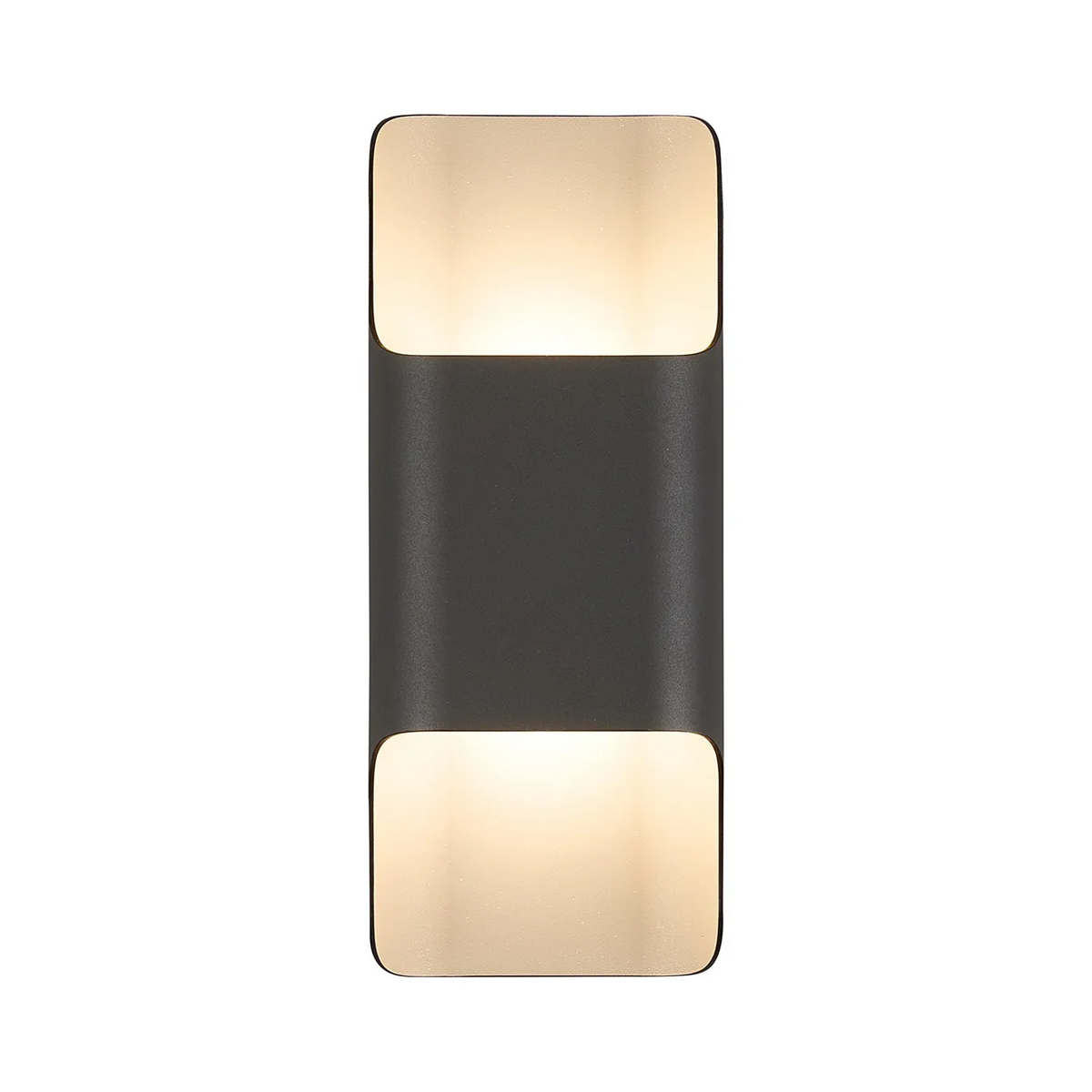 Jesmond 305 IP65 Exterior LED Wall Light in Anthracite with Even Open Curve Shade