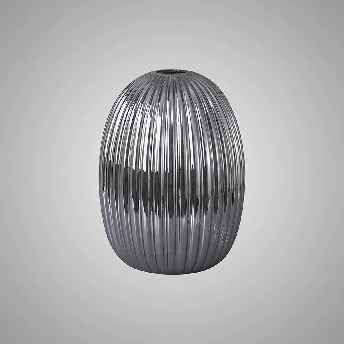 Atherington 20cm Almond Ribbed Smoked Glass Shade