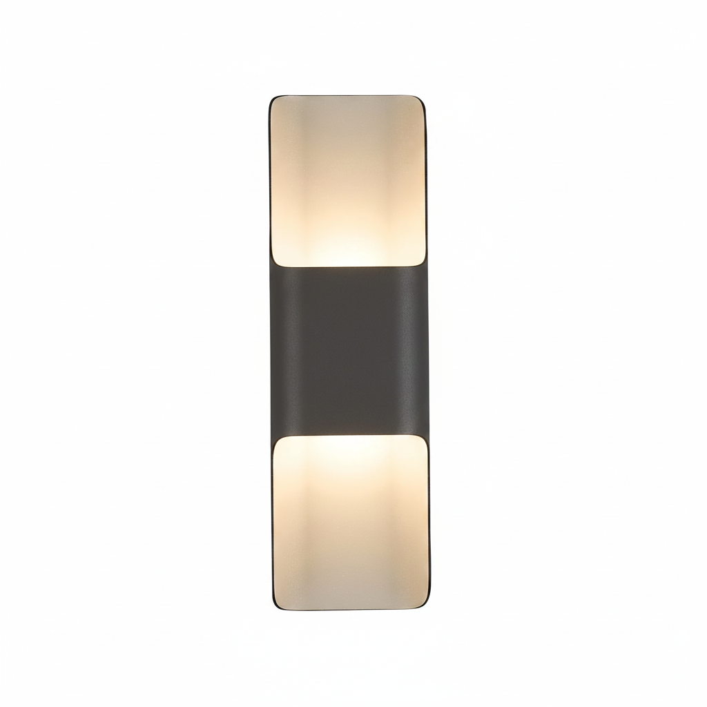 Jesmond 403 IP65 Exterior LED Wall Light in Anthracite with Even Open Curve Shade
