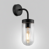 Murston IP44 Exterior Wall Light in Black with Clear Glass