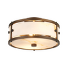 Scarva IP44 250mm Round Ceiling Light in Bronze with Brown Faux Alabaster