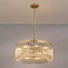 Jevington 600mm Pendant or Semi Flush in Brass with Clear Glass