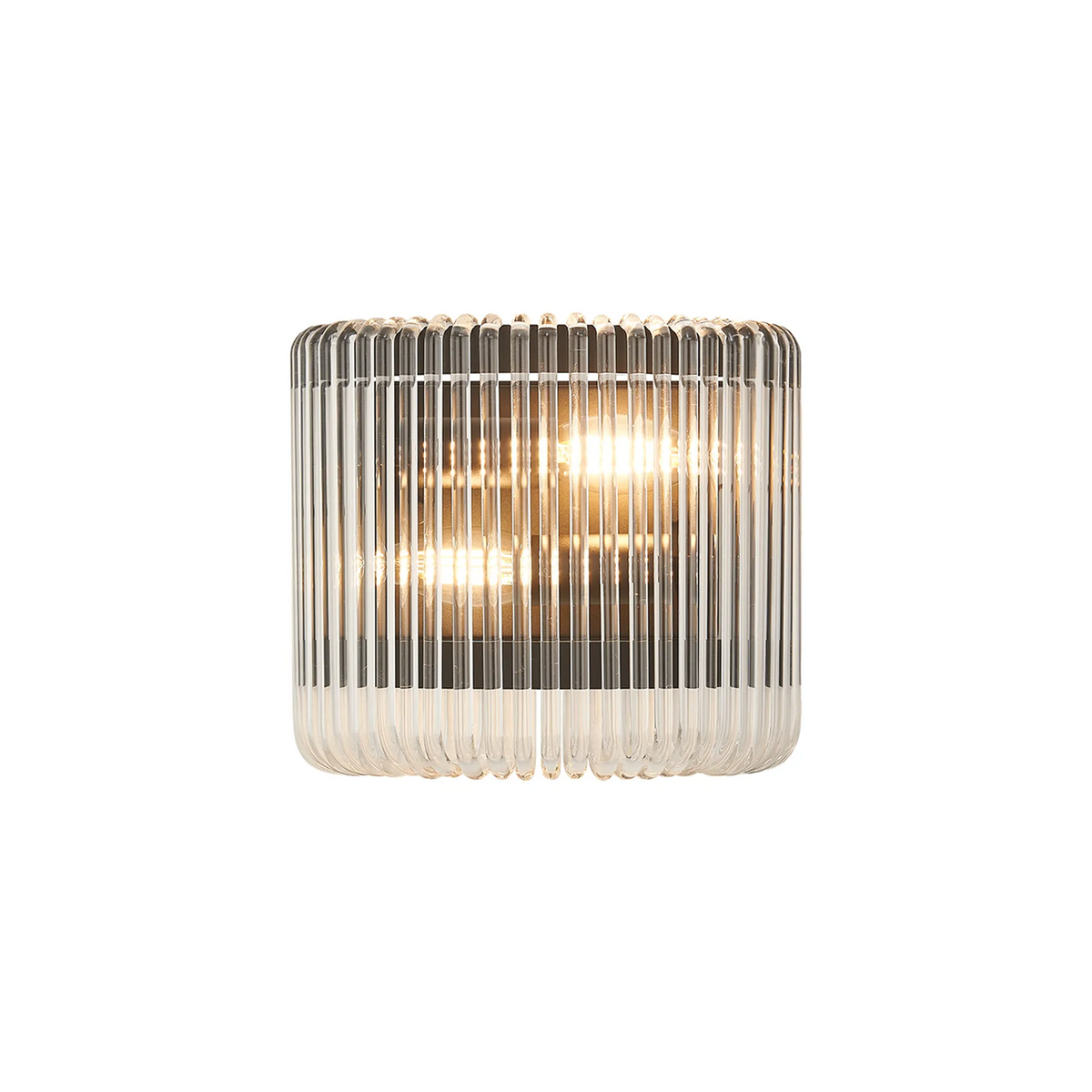 Jevington Small Wall Light in Black with Clear Glass