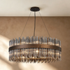 Eckington 800 Round Pendant in Matt Bronze with Smoked Glass Rods