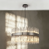 Eckington 600 Round Pendant in Black Chrome with Clear Glass Rods