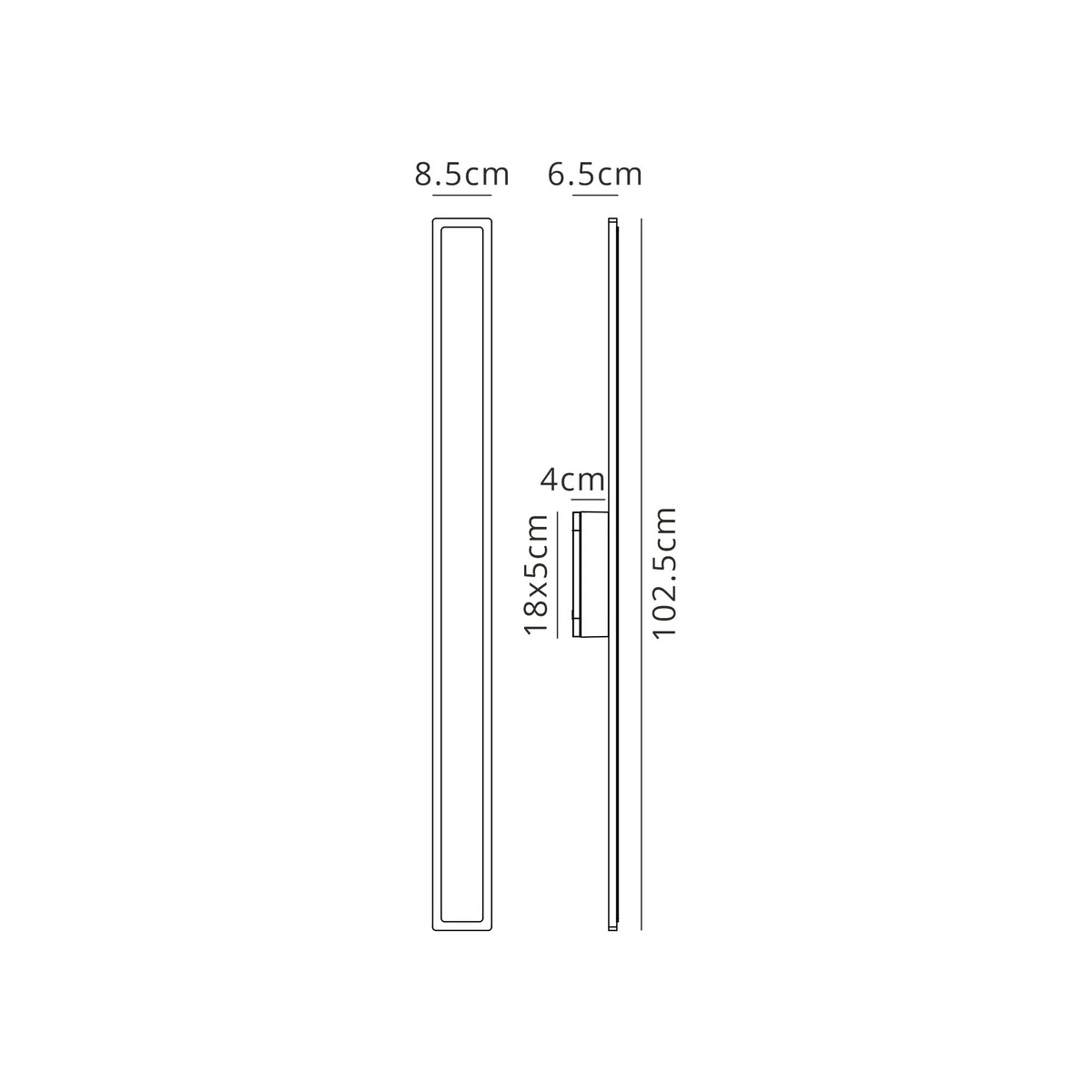 Kemberton 1000 22w LED Linear Rectangle Exterior Wall Light in Dark Brown