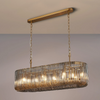 Jevington 1000mm Linear Pendant in Brass with Smoked Glass