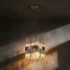 Eckington 260 Round Pendant in Black Chrome with Cognac Glass Rods
