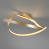 Amble Loop Dimmable LED Semi Flush Ceiling Light in Gold