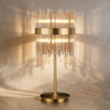 Eckington Table Lamp in Brass with Cognac Glass Rods
