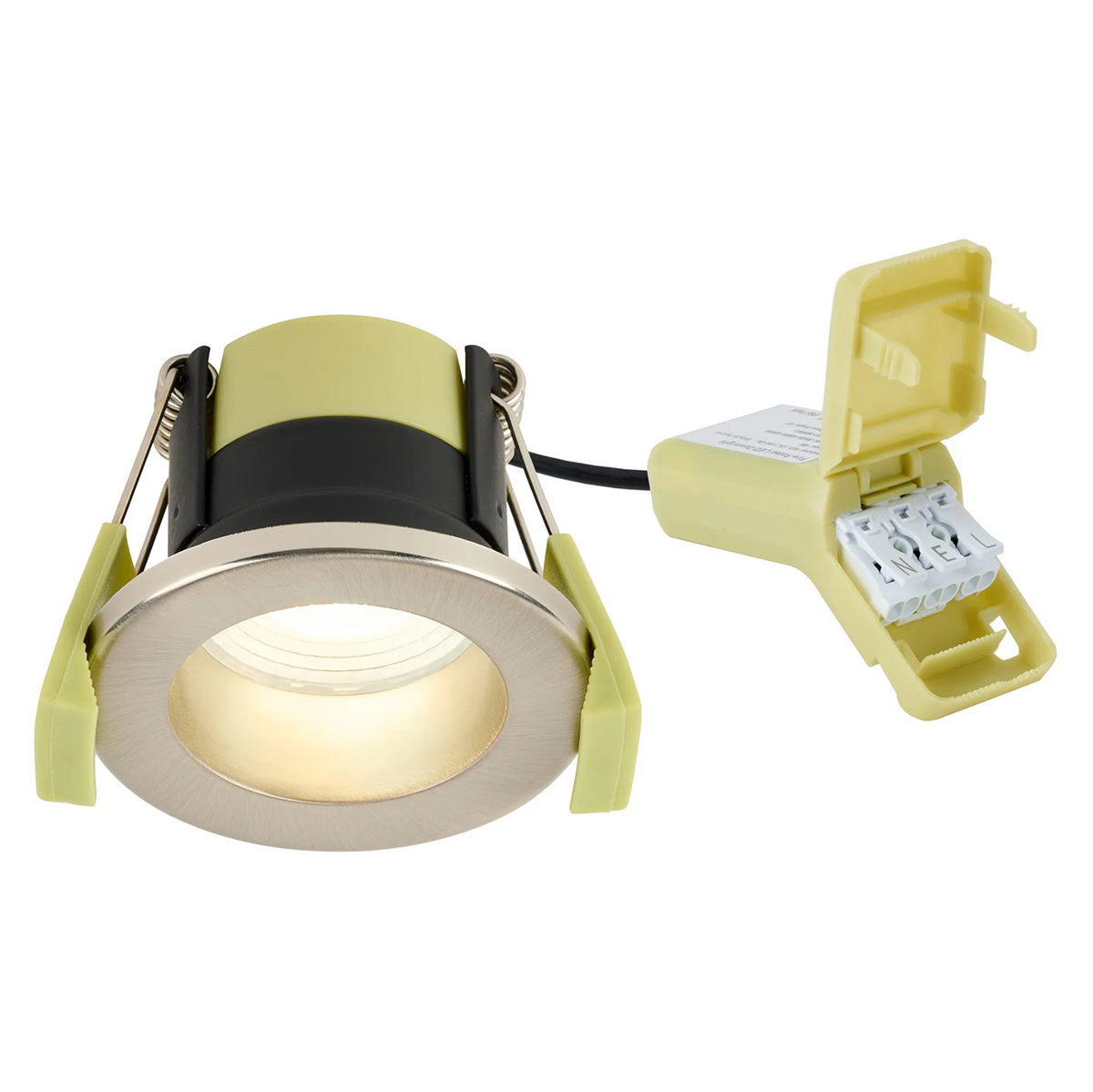 Barham Mini 4W IP65 4CCT Dimmable Fire Rated Downlight in Satin Nickel