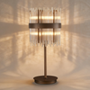 Eckington Table Lamp in Matt Bronze with Cognac Glass Rods