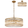 Jevington 780mm Pendant or Semi Flush in Brass with Clear Glass