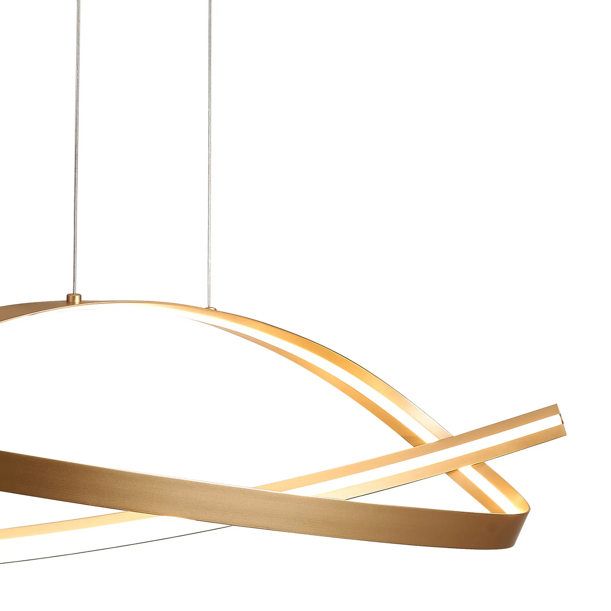Amble Loop Dimmable LED Linear Pendant in Gold
