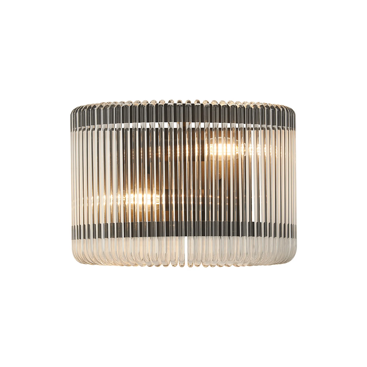 Jevington Medium Wall Light in Black with Clear Glass