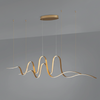 Amble Double Wave Dimmable LED Linear Pendant in Gold