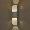 Jesmond 403 IP65 Exterior LED Wall Light in Anthracite with Even Open Curve Shade