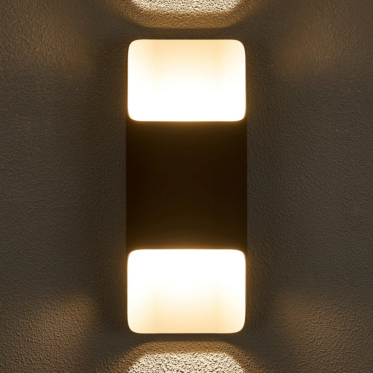 Jesmond 305 IP65 Exterior LED Wall Light in Cacao with Even Open Curve Shade