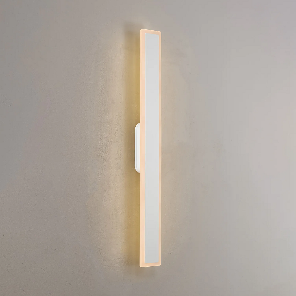 Kemberton 800 19w LED Linear Rectangle Exterior Wall Light in Sand White