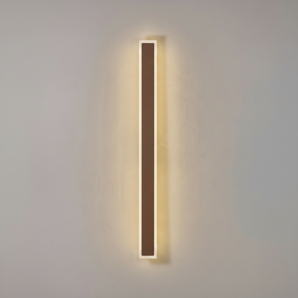Kemberton 1000 22w LED Linear Rectangle Exterior Wall Light in Dark Brown