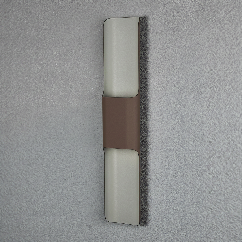 Jesmond 670 IP65 Exterior LED Wall Light in Cacao with Even Open Curve Shade