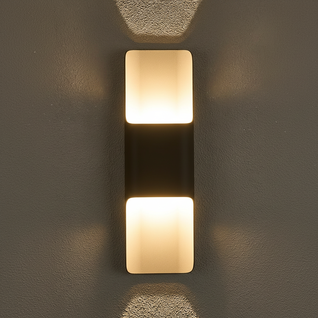 Jesmond 403 IP65 Exterior LED Wall Light in Anthracite with Even Open Curve Shade