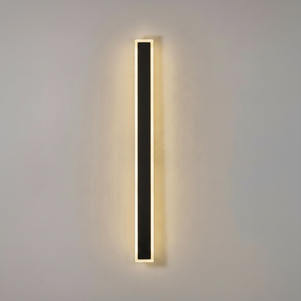 Kemberton 1000 22w LED Linear Rectangle Exterior Wall Light in Black