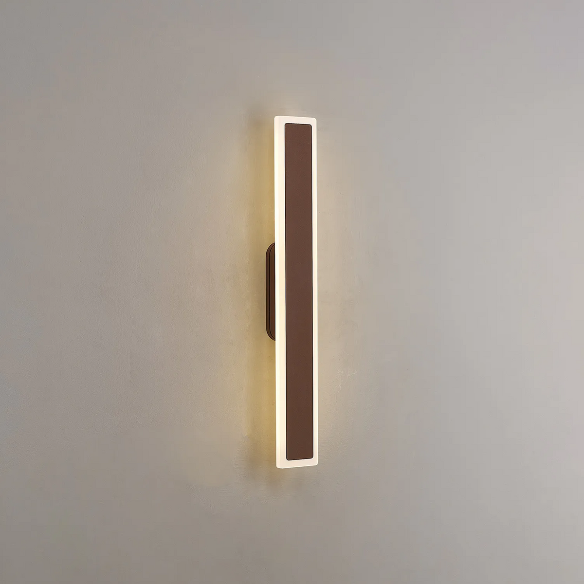 Kemberton 600 17w LED Linear Rectangle Exterior Wall in Dark Brown