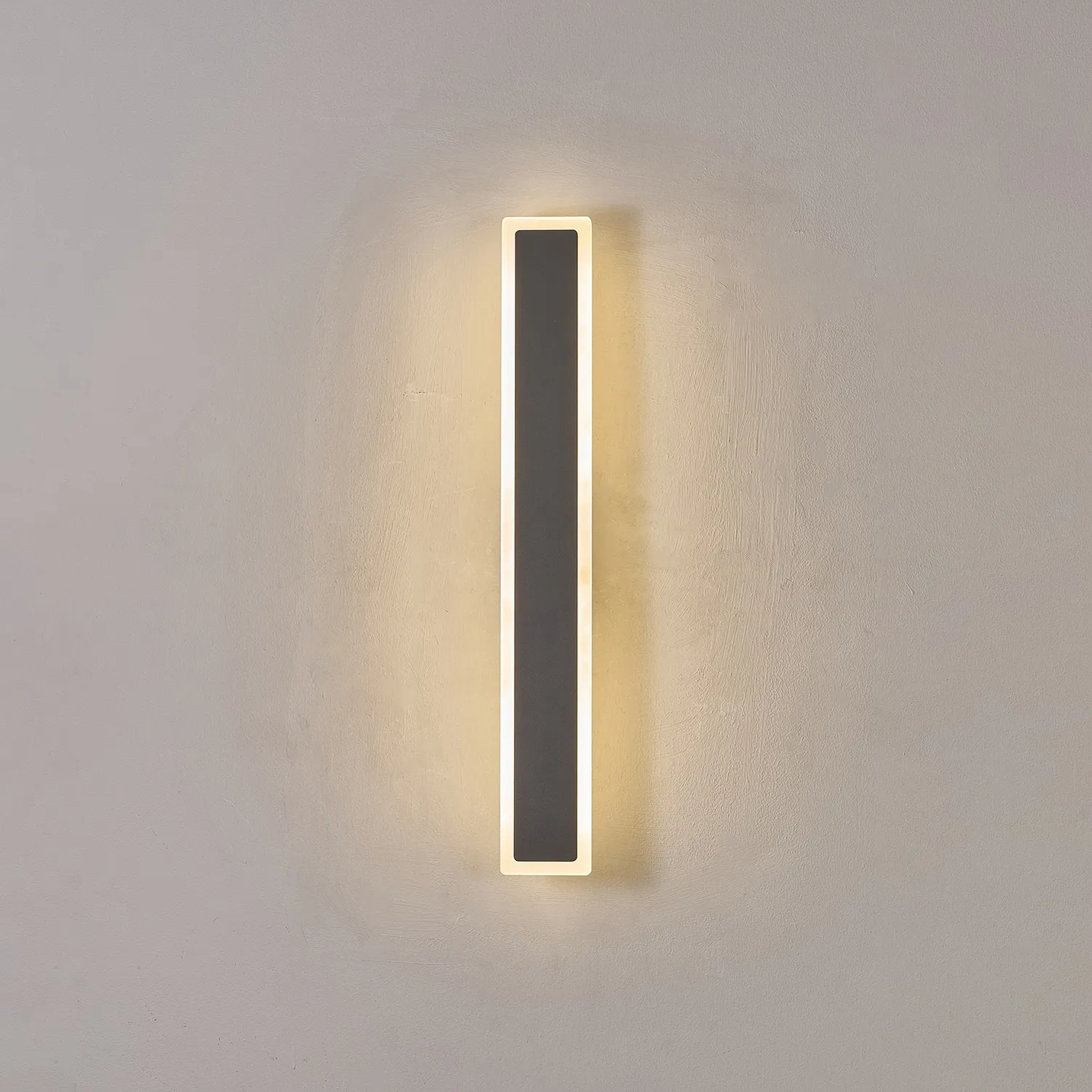 Kemberton 600 17w LED Linear Rectangle Exterior Wall Light in Dark Gre ...