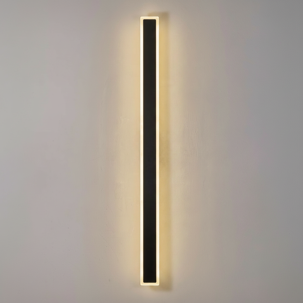Kemberton 1200 28w LED Linear Rectangle Exterior Wall Light in Black