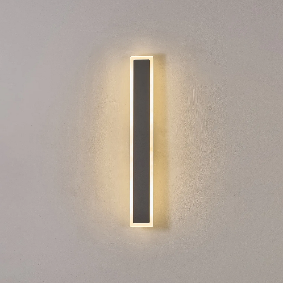 Kemberton 600 17w LED Linear Rectangle Exterior Wall Light in Dark Grey