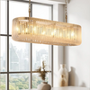 Jevington 1000mm Linear Pendant in Brass with Frosted Glass
