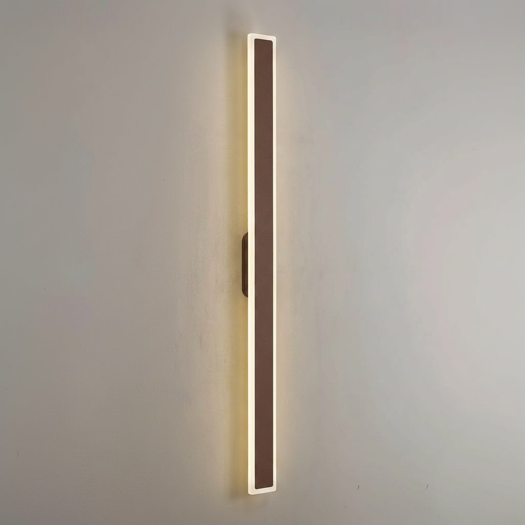 Kemberton 1200 28w LED Linear Rectangle Exterior Wall Light in Dark Brown