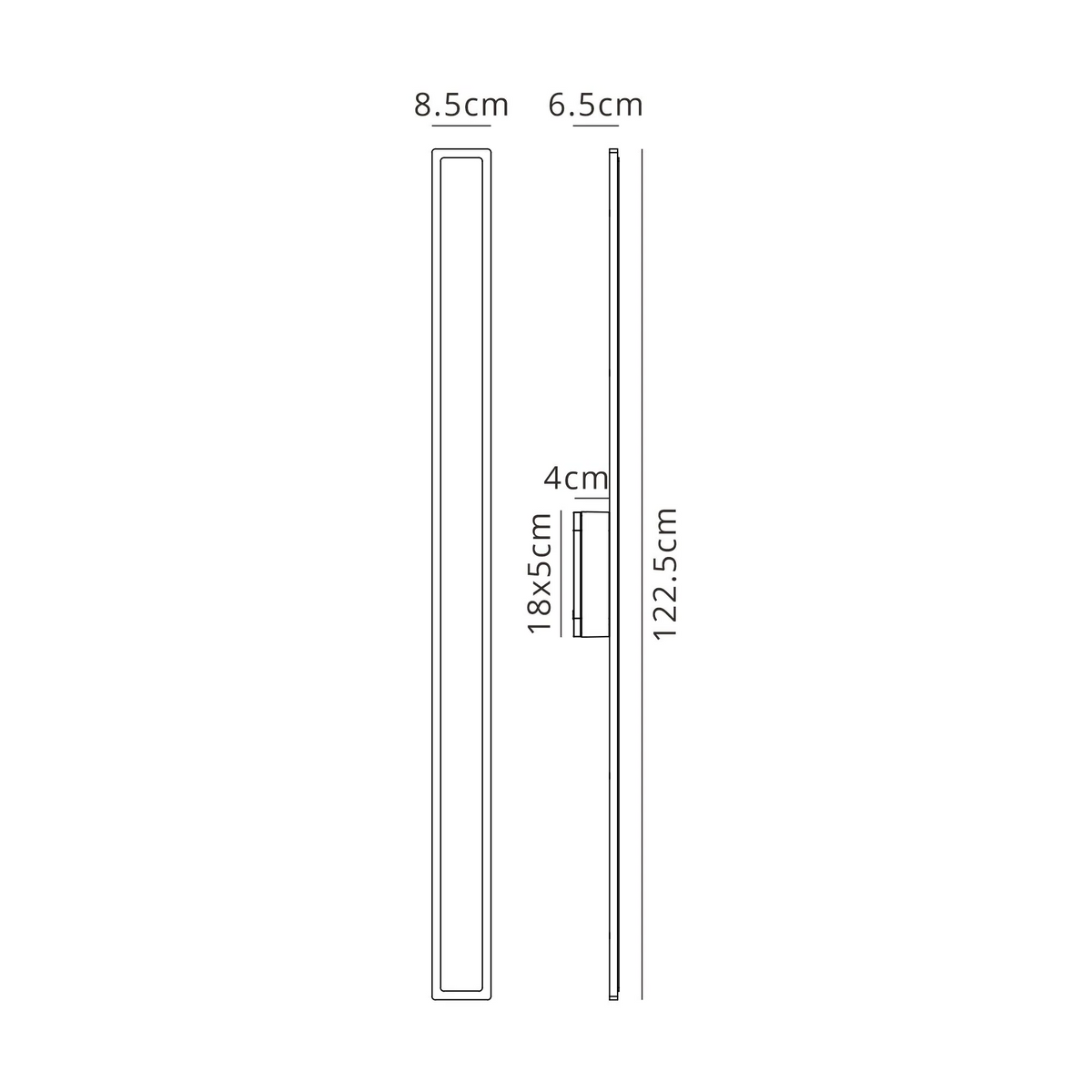 Kemberton 1200 28w LED Linear Rectangle Exterior Wall Light in Sand White