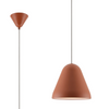 Tudeley 220mm Single Drop Pendant in Matt Orange