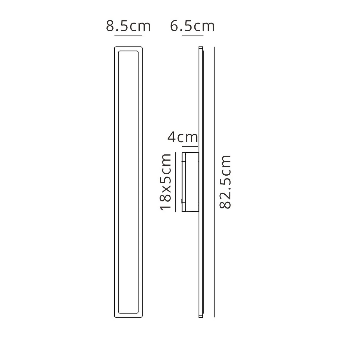 Kemberton 800 19w LED Linear Rectangle Exterior Wall Light in Dark Brown
