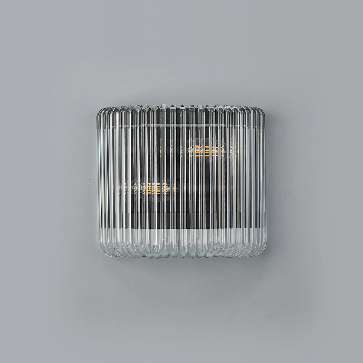 Jevington Small Wall Light in Black with Clear Glass