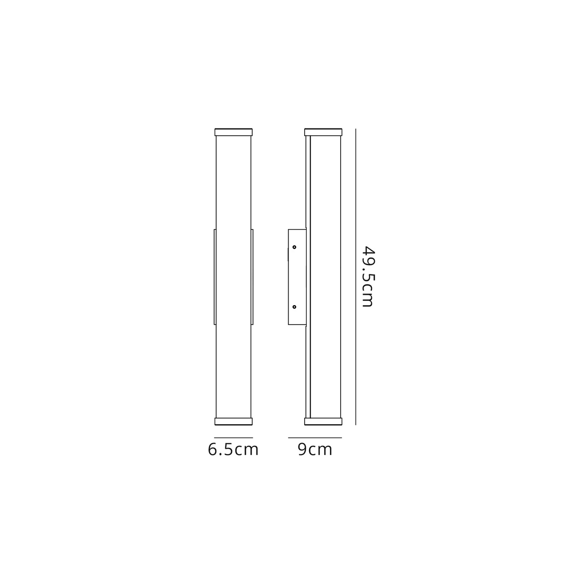 Kingswear Large LED 12W IP44 Bathroom Wall Light in Sand Black