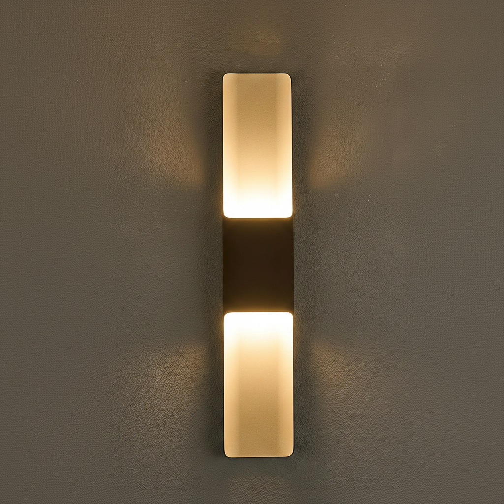 Jesmond 670 IP65 Exterior LED Wall Light in Cacao with Even Open Curve Shade