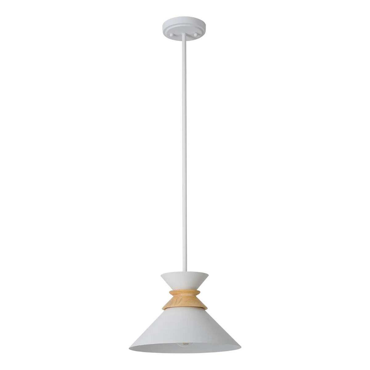 Cargan Single Drop Pendant in Satin White